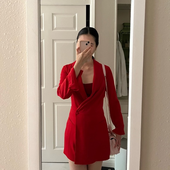ZARA NWT DOUBLE BREASTED JUMPSUIT BLAZER - Picture 6 of 8